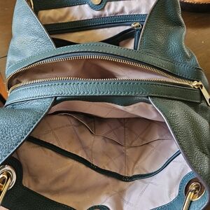 Green Leather Women's Shoulder Bag
